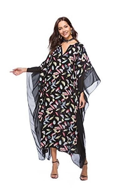 ysjera women's floral v neck long caftan dress/cover up/beach dress bohemia maxi dress, Black;gray
ysjera women's floral v neck long caftan dress/cover up/beach dress bohemia maxi dress, Black;gray