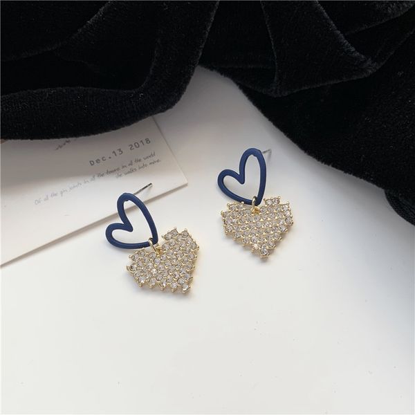 korea cute earrings blue heart cutout crystal rhinestones drop earrings for girl women fashion jewelry accessories, Silver
korea cute earrings blue heart cutout crystal rhinestones drop earrings for girl women fashion jewelry accessories, Silver