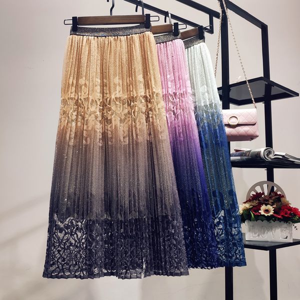autumn women fashion lace crochet floral high waist hollow out skirt ladies a-line middle pleated mid-calf skirt thin, Black
autumn women fashion lace crochet floral high waist hollow out skirt ladies a-line middle pleated mid-calf skirt thin, Black