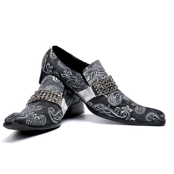 vintage gray iron chain decorate wedding men shoes floral print brogue fashion genuine leather shoes, Black
vintage gray iron chain decorate wedding men shoes floral print brogue fashion genuine leather shoes, Black