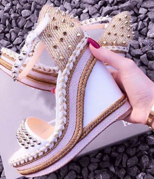 elgant designer sandal red sole heeled braided rope wedge ankle strap spikes gladiator sandals ladies summer madmonica sandals high heels eu, Black
elgant designer sandal red sole heeled braided rope wedge ankle strap spikes gladiator sandals ladies summer madmonica sandals high heels eu, Black