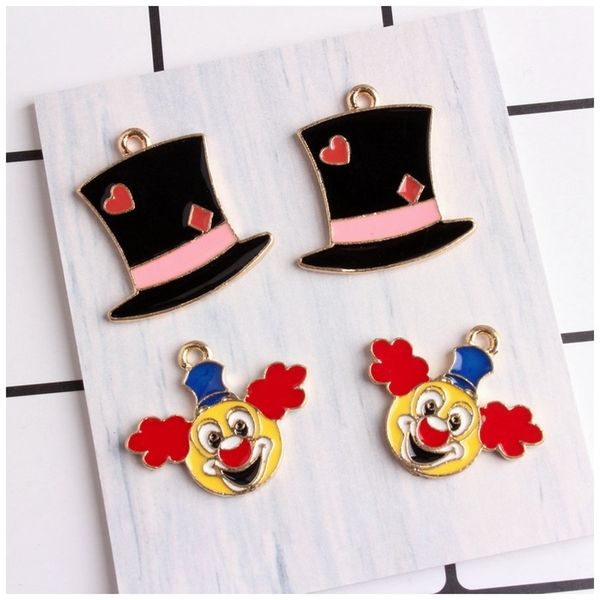 funny circus clown hat pendant enamel delicate women charms diy accessories jewelry making for handmade necklace 50pcs/lot, Silver
funny circus clown hat pendant enamel delicate women charms diy accessories jewelry making for handmade necklace 50pcs/lot, Silver