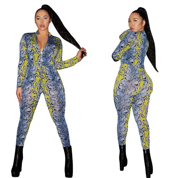 women serpentine print v-neck zipper up skinny outfits jumpsuits long sleeve bodycon rompers night club stretchy jumpsuits, Black;white
women serpentine print v-neck zipper up skinny outfits jumpsuits long sleeve bodycon rompers night club stretchy jumpsuits, Black;white
