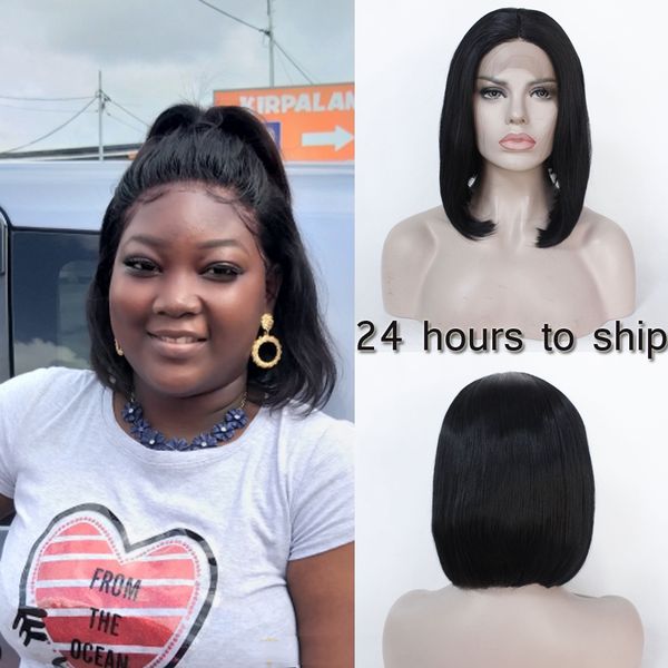 short bob wig glueless synthetic lace front wigs for american african heat resistant fiber synthetic hair lace wig black silky straight hair
short bob wig glueless synthetic lace front wigs for american african heat resistant fiber synthetic hair lace wig black silky straight hair