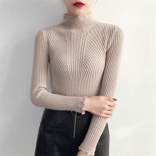 women's sweaters pateekate warm half turtleneck thread sweater bottoming shirt slim wild women autumn and winter 2021, White;black
women's sweaters pateekate warm half turtleneck thread sweater bottoming shirt slim wild women autumn and winter 2021, White;black