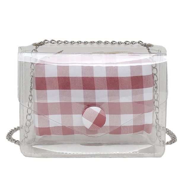 fashion transparent clear crossbody bags for women ladies pvc chain straps large capacity messenger bag shopping datetote #v
fashion transparent clear crossbody bags for women ladies pvc chain straps large capacity messenger bag shopping datetote #v