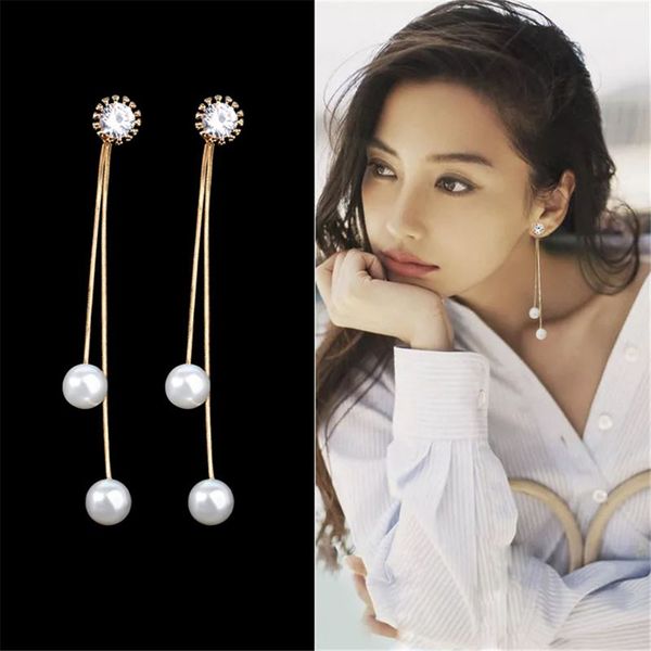 elegant pendientes luxury women long designer earrings pearl charm pendent snake chain tassel earring bridal wedding jewelry gifts, Silver
elegant pendientes luxury women long designer earrings pearl charm pendent snake chain tassel earring bridal wedding jewelry gifts, Silver
