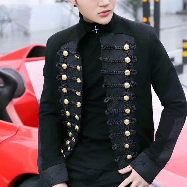 show tide male nightclub leisure time self-cultivation jacket court singer hairstyle division mans suit loose coat blazer hombre, White;black
show tide male nightclub leisure time self-cultivation jacket court singer hairstyle division mans suit loose coat blazer hombre, White;black