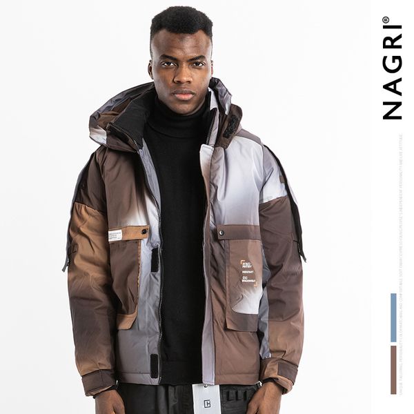 nagri europe and america popular brand men's wear autumn and winter gradient mixed colors hooded thick warm white duck down coat, Black
nagri europe and america popular brand men's wear autumn and winter gradient mixed colors hooded thick warm white duck down coat, Black