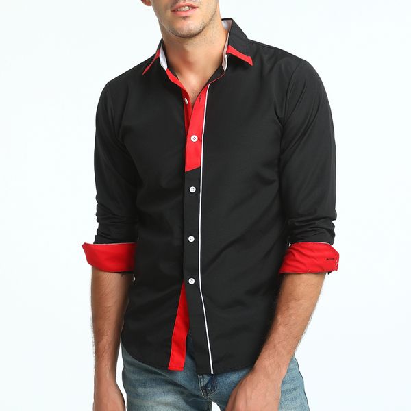 fall 2020 men's dress shirt fall new solid color men's long sleeve cotton slim fit casual style of business shirts, White;black
fall 2020 men's dress shirt fall new solid color men's long sleeve cotton slim fit casual style of business shirts, White;black