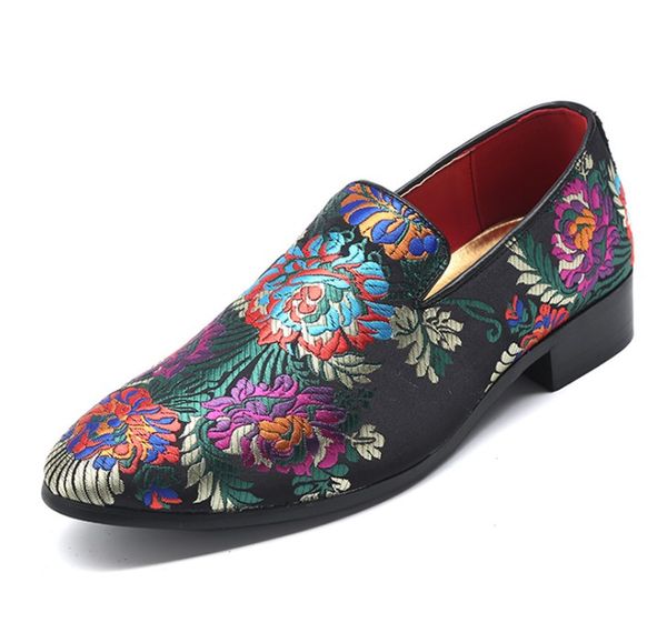 new handmade floral print men loafers fashion party banquet men dress shoes designer smoking slipper men flats 37-48, Black
new handmade floral print men loafers fashion party banquet men dress shoes designer smoking slipper men flats 37-48, Black