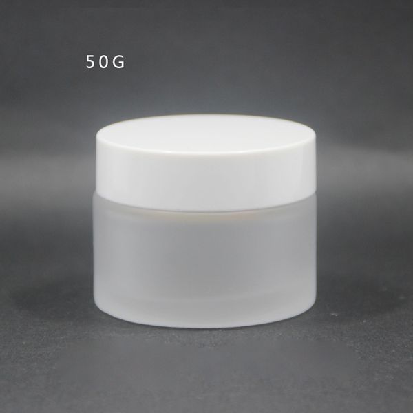 50g frost glass cream jars with white plastic lid empty refillable cosmetic containers facial mask bottle pot
50g frost glass cream jars with white plastic lid empty refillable cosmetic containers facial mask bottle pot