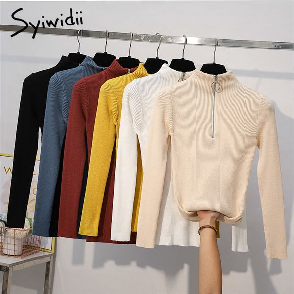 zipper turtleneck knitting sweater women casual cotton knitted winter sweater pullover female 2019 ladies slim fit autumn jumper, White;black
zipper turtleneck knitting sweater women casual cotton knitted winter sweater pullover female 2019 ladies slim fit autumn jumper, White;black
