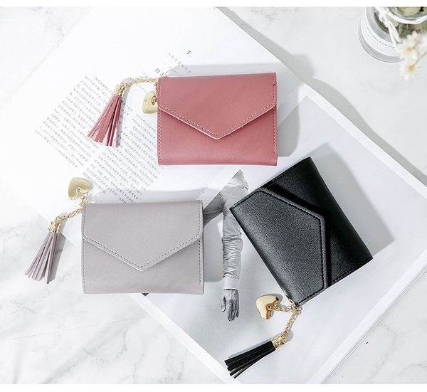 women's wallet cute student tassel pendant trend small fashion pu wallet 2020 coin purse women ladies card bag for women carteira femin, Red;black
women's wallet cute student tassel pendant trend small fashion pu wallet 2020 coin purse women ladies card bag for women carteira femin, Red;black
