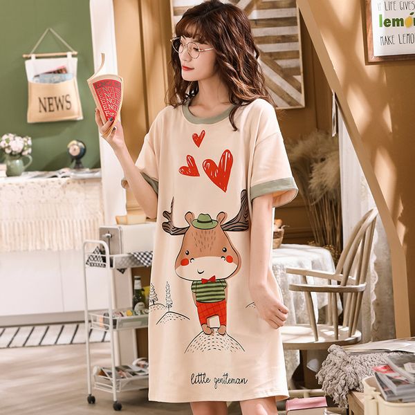 women's nightgowns fashion spring summer nightdress cute cartoon femme homewear plus size pijamas cotton pyjama -xxxl, Black;red
women's nightgowns fashion spring summer nightdress cute cartoon femme homewear plus size pijamas cotton pyjama -xxxl, Black;red
