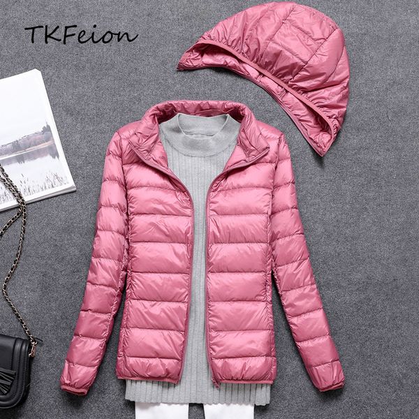 women autumn jacket with detachable hat fashion navy pink colors 2018 ladies duck down outwear thin style 3xl female slim coats, Black;brown
women autumn jacket with detachable hat fashion navy pink colors 2018 ladies duck down outwear thin style 3xl female slim coats, Black;brown
