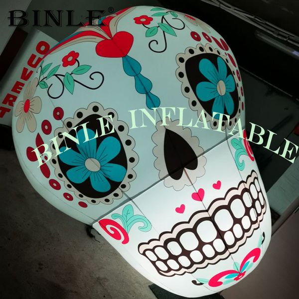 illuminated flower pattern inflatable skull head with led lights halloween ghost head balloon for night club party decoration
illuminated flower pattern inflatable skull head with led lights halloween ghost head balloon for night club party decoration