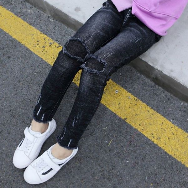 jeans 2021 spring autumn children girls casual ripped elastic slim thin denim pants big kids girl clothes t77, Blue
jeans 2021 spring autumn children girls casual ripped elastic slim thin denim pants big kids girl clothes t77, Blue