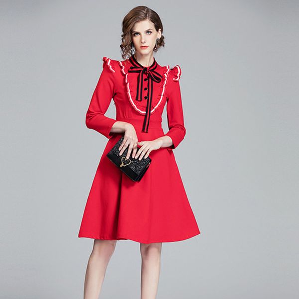 womens designer small fragrance dress season slim slimming ribbon bow seven-point sleeve side pocket big swing skirtytc9, Black;gray
womens designer small fragrance dress season slim slimming ribbon bow seven-point sleeve side pocket big swing skirtytc9, Black;gray