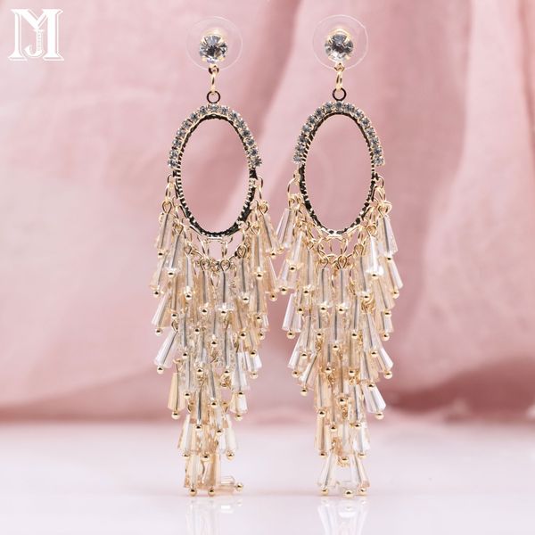 fashion- bohemia fashion crystal natural zircon wedding long pendents gold tassel earrings ring flower shape chandelier earrings, Silver
fashion- bohemia fashion crystal natural zircon wedding long pendents gold tassel earrings ring flower shape chandelier earrings, Silver