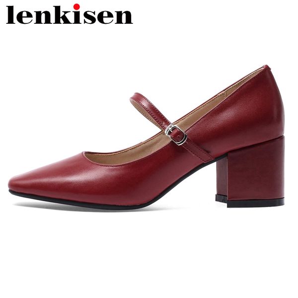 lenkisen large size mary janes cow leather square toe high heels summer shoes women korean street shallow buckle strap pumps l53, Black
lenkisen large size mary janes cow leather square toe high heels summer shoes women korean street shallow buckle strap pumps l53, Black