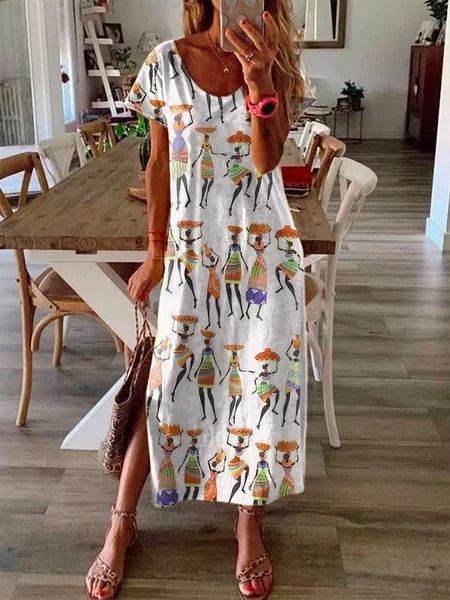 casual dresses summer vintage party dress elegant beach female print women, Black;gray
casual dresses summer vintage party dress elegant beach female print women, Black;gray