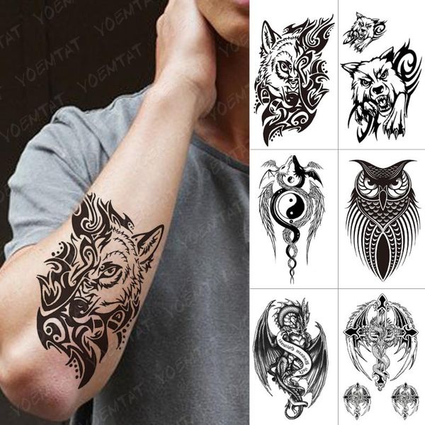 waterproof temporary tattoo sticker wolf yin yang dragon flash tattoos scorpion dragon body art arm maori totem fake tatoo men
waterproof temporary tattoo sticker wolf yin yang dragon flash tattoos scorpion dragon body art arm maori totem fake tatoo men