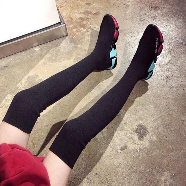 fashion elastic over the knee boots women socks black boots long thigh high slim knitting sneakers platform shoes sy816
fashion elastic over the knee boots women socks black boots long thigh high slim knitting sneakers platform shoes sy816