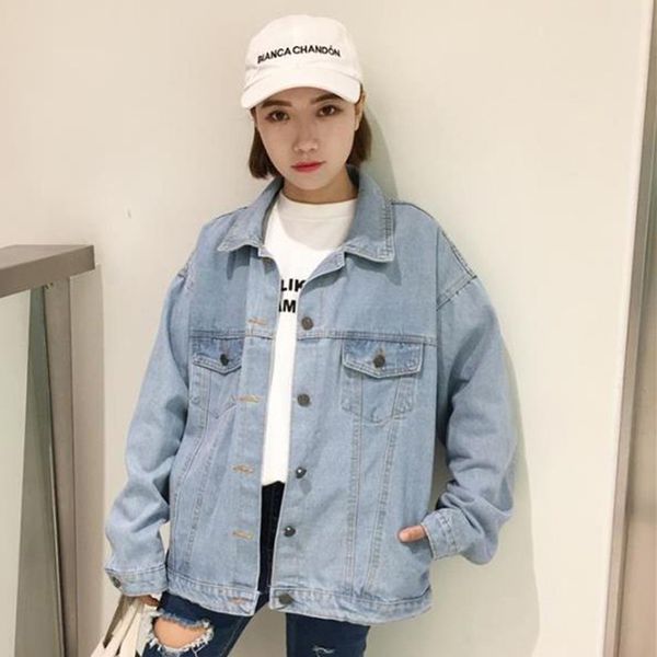 spring autumn jeans jacket women clothes korean vintage casual coats ladies 2019 new loose harajuku long sleeve denim jackets, Black;brown
spring autumn jeans jacket women clothes korean vintage casual coats ladies 2019 new loose harajuku long sleeve denim jackets, Black;brown