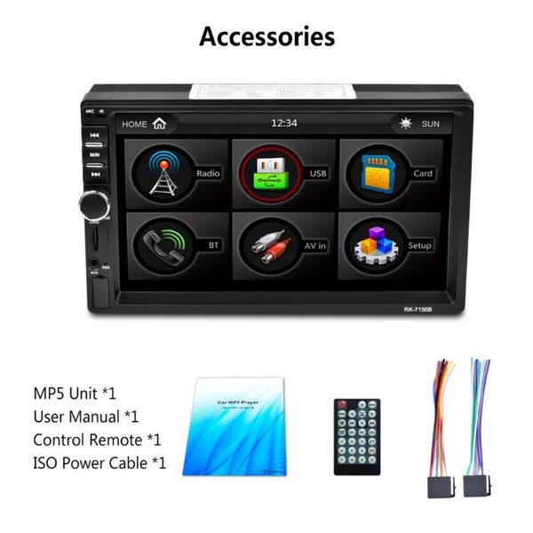 2din 7inch car mp5 hd touch screen fm rds radio fast charge with rear view camera function car multimedia player
2din 7inch car mp5 hd touch screen fm rds radio fast charge with rear view camera function car multimedia player