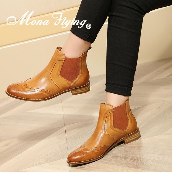 mona flying women genuine leather classic boots hand-made fashion ankle boots oxford booties with low heels 068-31, Black
mona flying women genuine leather classic boots hand-made fashion ankle boots oxford booties with low heels 068-31, Black