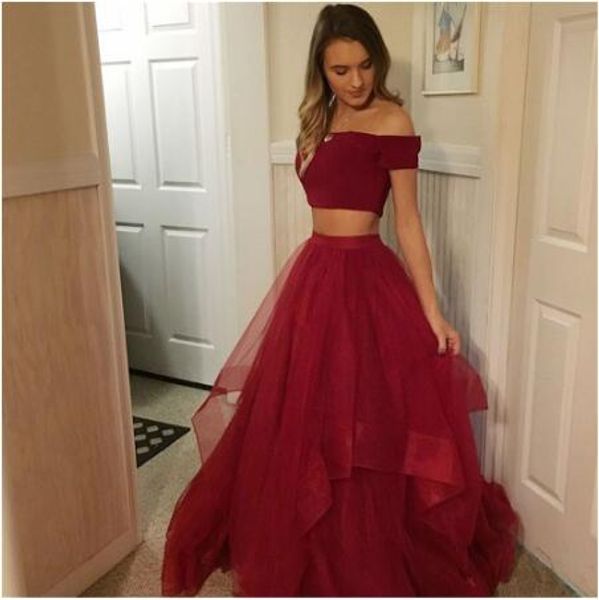simple dark red two pieces prom dresses boat neck strapless short sleeve a line tulle simple long evening gowns 2019 party dress women, Black;red
simple dark red two pieces prom dresses boat neck strapless short sleeve a line tulle simple long evening gowns 2019 party dress women, Black;red