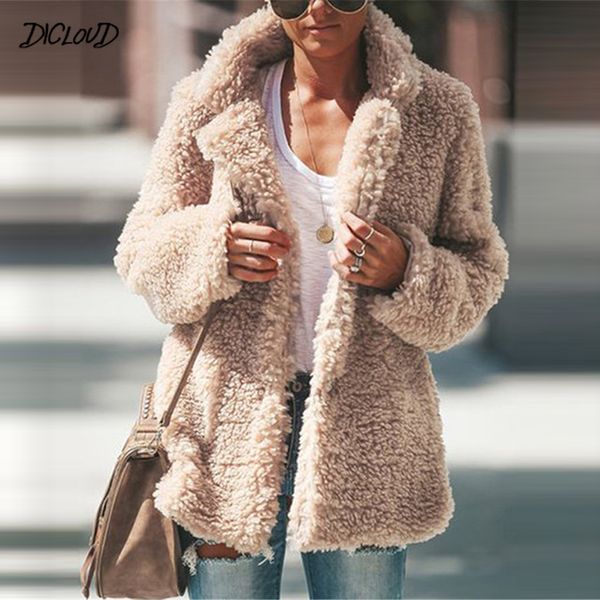 casual autumn winter coat women simple loose oversized plush jacket ladies 2019 fashion slim thick plus size teddy coats female, Black;brown
casual autumn winter coat women simple loose oversized plush jacket ladies 2019 fashion slim thick plus size teddy coats female, Black;brown