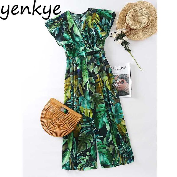 rainforest print jumpsuit women v neck butterfly sleeve holiday summer jumpsuit long romper plated waist loose casual overalls, Black;white
rainforest print jumpsuit women v neck butterfly sleeve holiday summer jumpsuit long romper plated waist loose casual overalls, Black;white