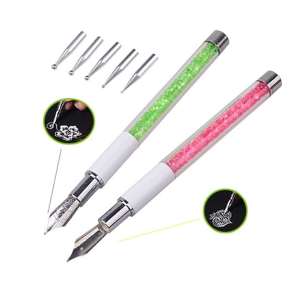 1set 5 dotting heads nail art pen rhinestone painting brush uv gel line stripe draw tips decoration manicure diy tool new design, Yellow
1set 5 dotting heads nail art pen rhinestone painting brush uv gel line stripe draw tips decoration manicure diy tool new design, Yellow