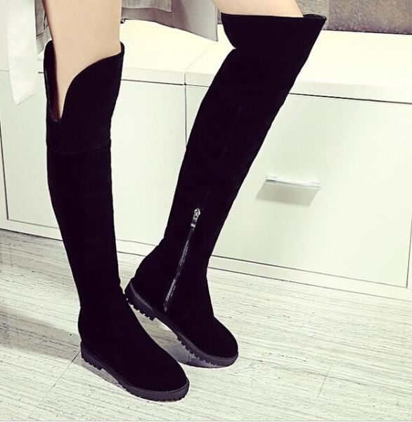 women boots autumn winter warm plush new fashion flock zip over the knee boots stretch slim black non-slip flat shoes
women boots autumn winter warm plush new fashion flock zip over the knee boots stretch slim black non-slip flat shoes