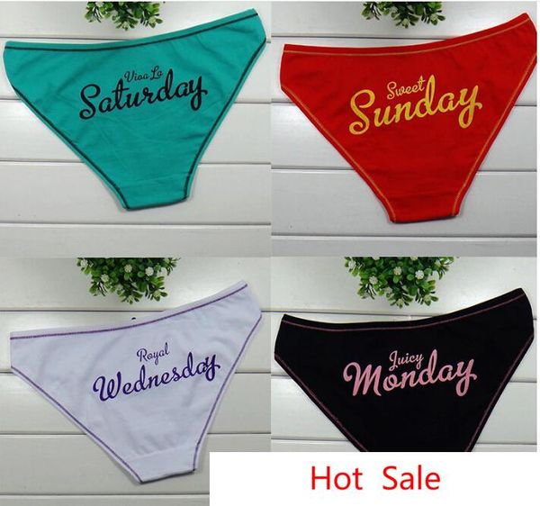 xl women daily wear week letter printed briefs women underwear pants panties female briefs 7 piece\lot, Black;pink
xl women daily wear week letter printed briefs women underwear pants panties female briefs 7 piece\lot, Black;pink