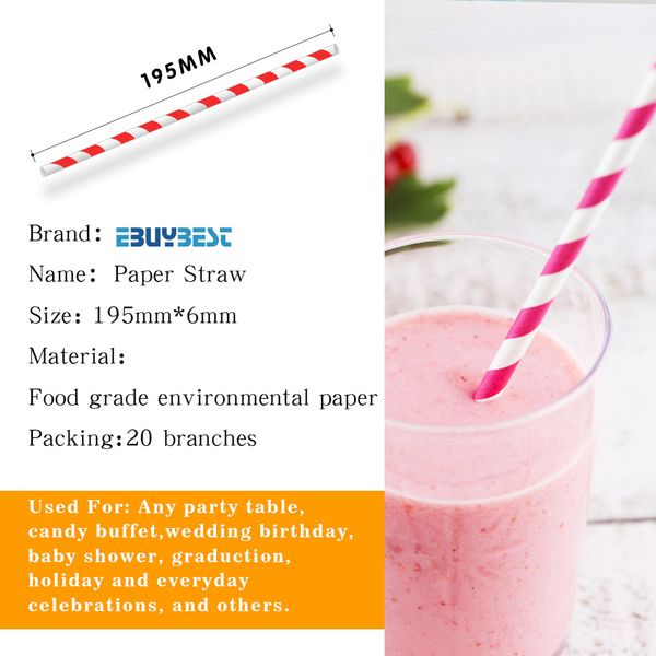 25pcs drinking paper straws baby shower wedding birthday straw halloween christmas gift party party event supplies
25pcs drinking paper straws baby shower wedding birthday straw halloween christmas gift party party event supplies