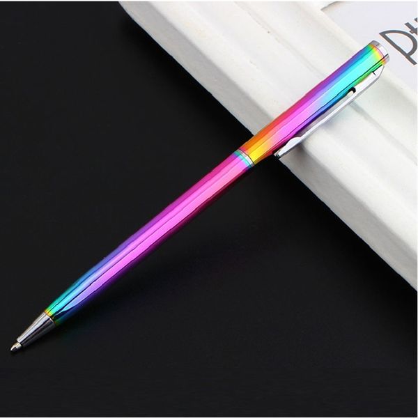 rainbow color slim metallic retractable ballpoint pens with black ink smooth writing signature office school supplies point 1 mm
rainbow color slim metallic retractable ballpoint pens with black ink smooth writing signature office school supplies point 1 mm