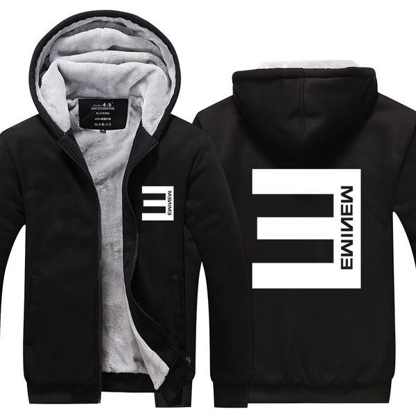 eminem новый 2017 eminem hoodie зимы zipper пальто ватки unisex em сгущает куртки толстовки плюс размер, Black 
eminem новый 2017 eminem hoodie зимы zipper пальто ватки unisex em сгущает куртки толстовки плюс размер, Black