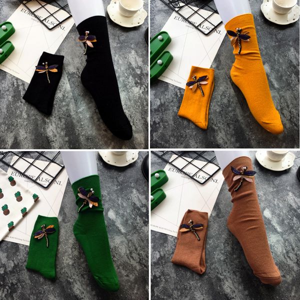 harajuku women sock fashion handmade dragonfly decoration breathable sweat absorbing autumn winter comfortable sock, Black;white
harajuku women sock fashion handmade dragonfly decoration breathable sweat absorbing autumn winter comfortable sock, Black;white