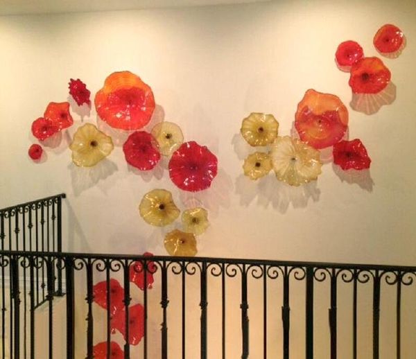 Modern Flower Creative Red Amber Colors Hotel Wall Lamp Decor Glass Art Plates
Modern Flower Creative Red Amber Colors Hotel Wall Lamp Decor Glass Art Plates