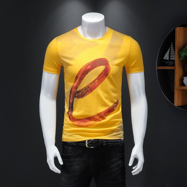2020 summer new men's mercerized cotton short sleeve t-shirt round neck slim fashion brand fashion half sleeve european station, White;black
2020 summer new men's mercerized cotton short sleeve t-shirt round neck slim fashion brand fashion half sleeve european station, White;black