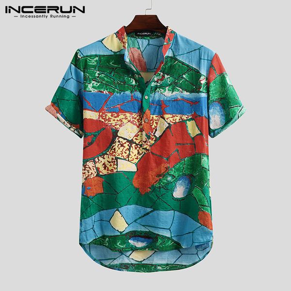 2020 cotton men hawaiian shirt printed streetwear chic button casual short sleeve blouse summer breathable camisa incerun, White;black
2020 cotton men hawaiian shirt printed streetwear chic button casual short sleeve blouse summer breathable camisa incerun, White;black
