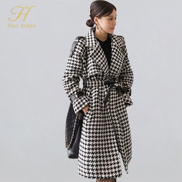 h han queen notched neck lattice lace-up trench women 2019 winter woolen outwear long trenches office wear thick clothes work, Tan;black
h han queen notched neck lattice lace-up trench women 2019 winter woolen outwear long trenches office wear thick clothes work, Tan;black