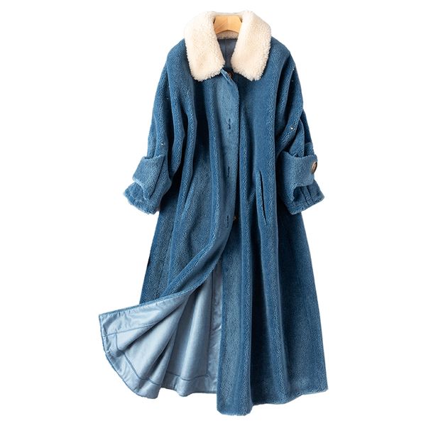 real fur coat autumn winter jacket women clothes 2018 korean 100% wool coat vintage long coats suede lining abrigo mujer zt1305, Black
real fur coat autumn winter jacket women clothes 2018 korean 100% wool coat vintage long coats suede lining abrigo mujer zt1305, Black