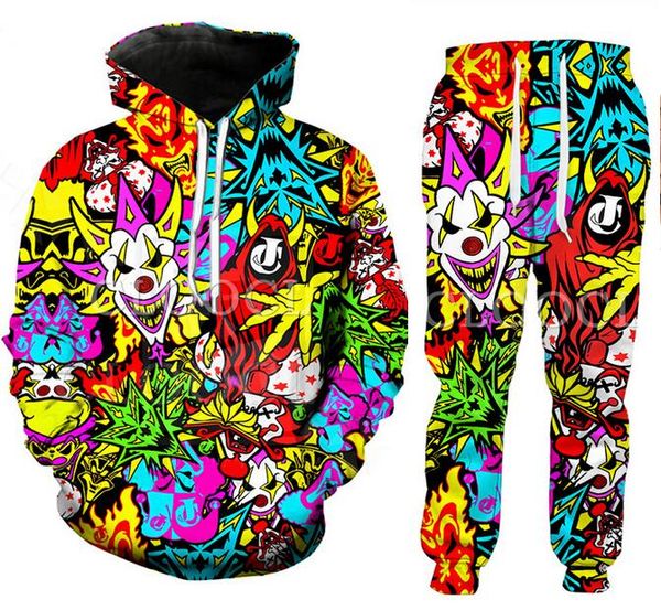 designer men/womens couples insane clown posse funny 3d print fashion tracksuits hoodies+pants a014, Gray
designer men/womens couples insane clown posse funny 3d print fashion tracksuits hoodies+pants a014, Gray