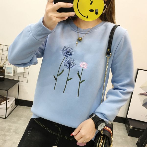 2018 harajuku women autumn winter hoody sweatshirt korean embroidery dandelion pattern female long sleeve loose pullover top, Black
2018 harajuku women autumn winter hoody sweatshirt korean embroidery dandelion pattern female long sleeve loose pullover top, Black