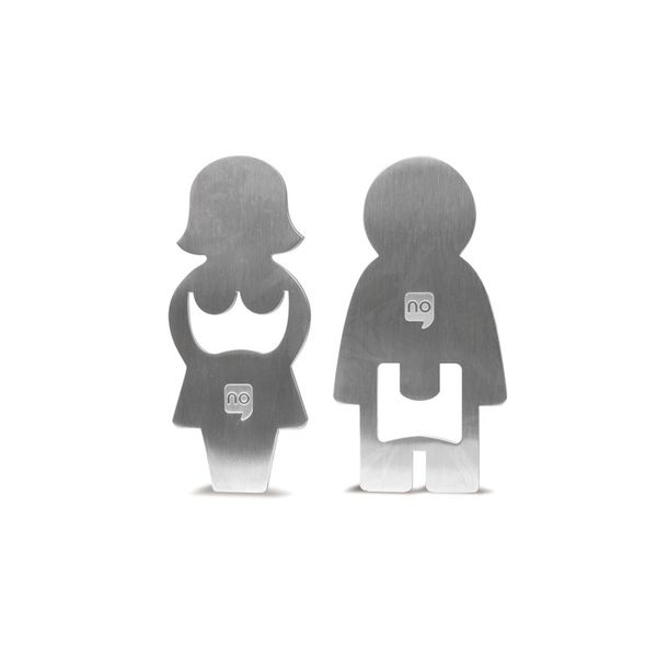 creative girl & boy shaped stainless steel bottle opener - silver (2 pcs) lovers encounter male female design beer bottle opener
creative girl & boy shaped stainless steel bottle opener - silver (2 pcs) lovers encounter male female design beer bottle opener