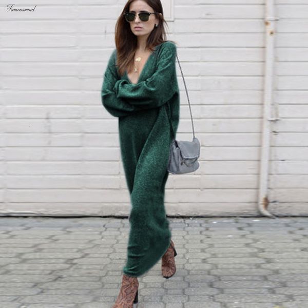 зима осень теплый свитер вязаные длинные сыпучие женщины solid v шеи длинным рукавом повседневная pulover feminino, White;black 
зима осень теплый свитер вязаные длинные сыпучие женщины solid v шеи длинным рукавом повседневная pulover feminino, White;black